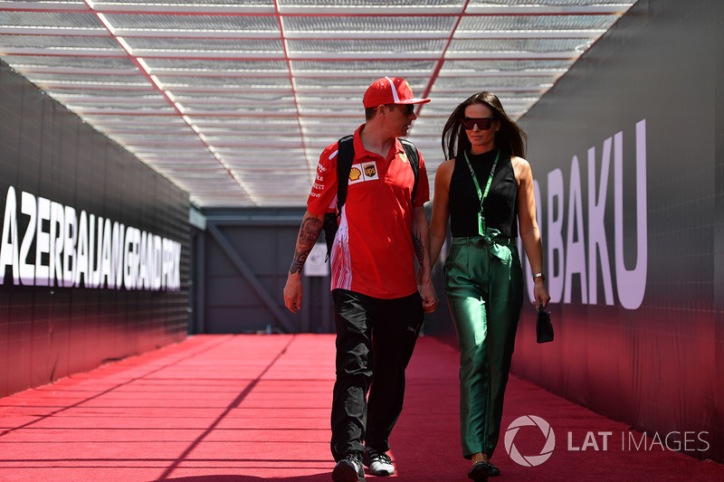 Kimi Raikkonen, Ferrari con su mujer, Minttu Virtanen