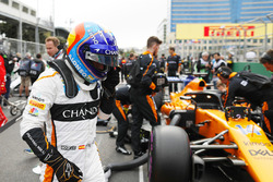 Fernando Alonso, McLaren, on the grid