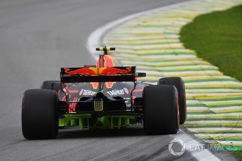 Max Verstappen, Red Bull Racing RB13 with aero paint on rear diffuser