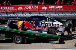 Car of Jamie Whincup, Triple Eight Race Engineering Holden after crash  