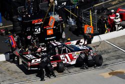 Harrison Burton, Kyle Busch Motorsports, Toyota Tundra DEX Imaging , makes a pit stop