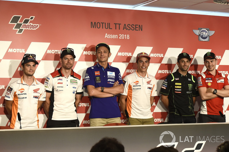 Conferencia de prensa Valentino Rossi, Dani Pedrosa, Repsol Honda Team, Cal Crutchlow, Team LCR Honda, Valentino Rossi, Yamaha Factory Racing, Marc Marquez, Repsol Honda Team, Johann Zarco, Monster Yamaha Tech 3, Jorge Lorenzo, Ducati Team