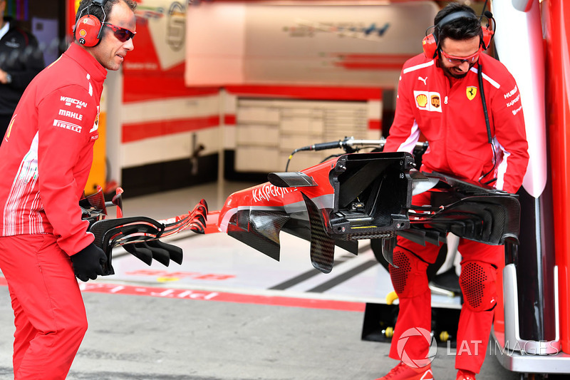 Detalle del morro del Ferrari SF71H