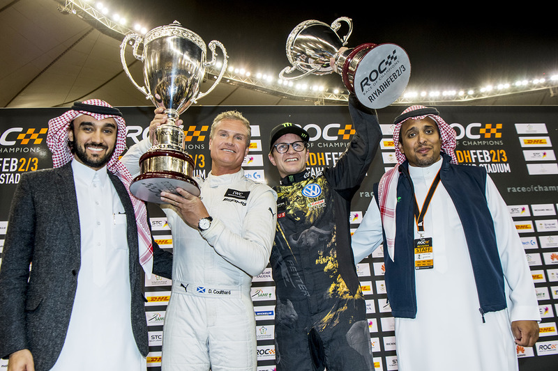 Winner David Coulthard, second place Petter Solberg