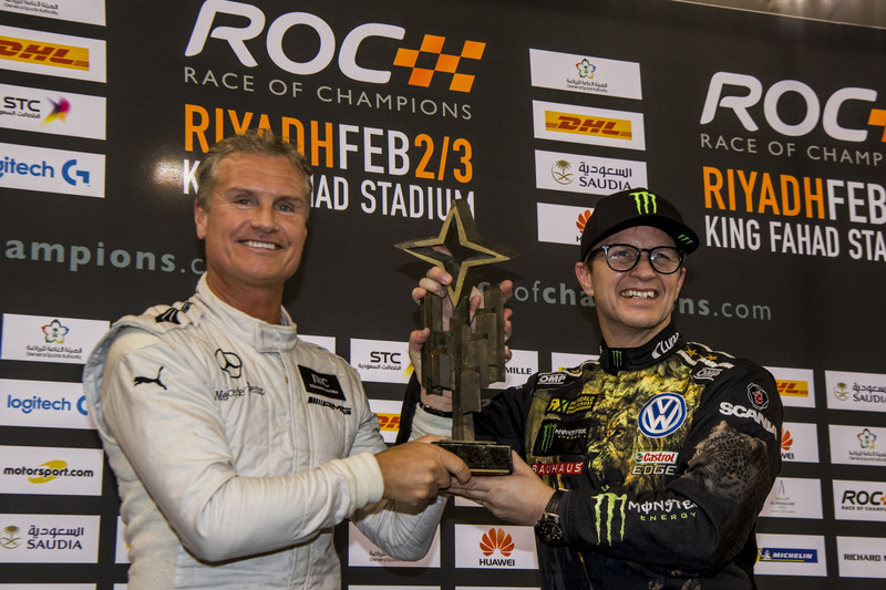El ganador David Coulthard y Petter Solberg