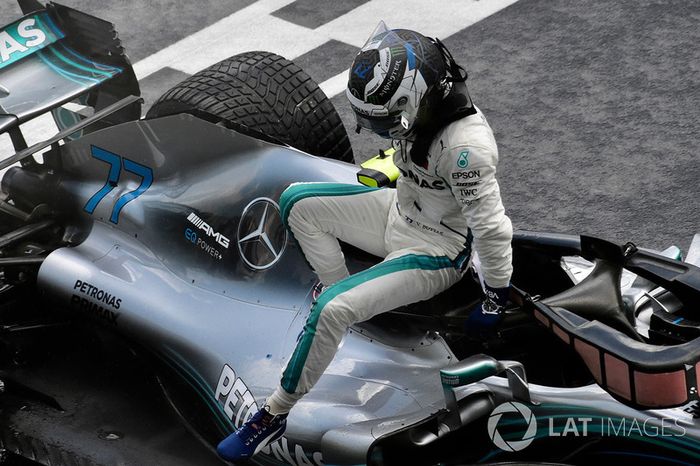 Valtteri Bottas, Mercedes-AMG F1 W09 en parc ferme