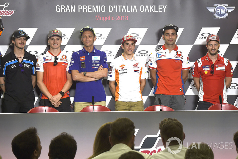 Francesco Bagnaia, Sky Racing Team VR46, Jack Miller, Pramac Racing, Valentino Rossi, Yamaha Factory Racing, Marc Marquez, Repsol Honda Team, Danilo Petrucci, Pramac Racing, Andrea Dovizioso, Ducati Team