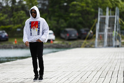 Lewis Hamilton, Mercedes AMG F1, arrives at the circuit
