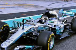 Valtteri Bottas, Mercedes-Benz F1 W08  with aero sensors