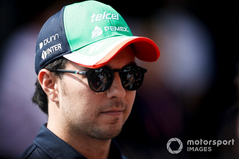Sergio Perez, Racing Point, parle à la presse