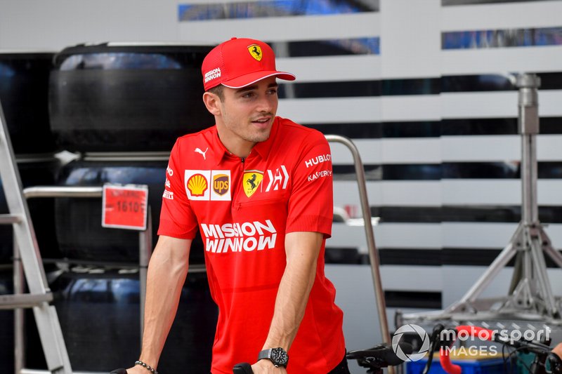 Charles Leclerc, Ferrari on a bike