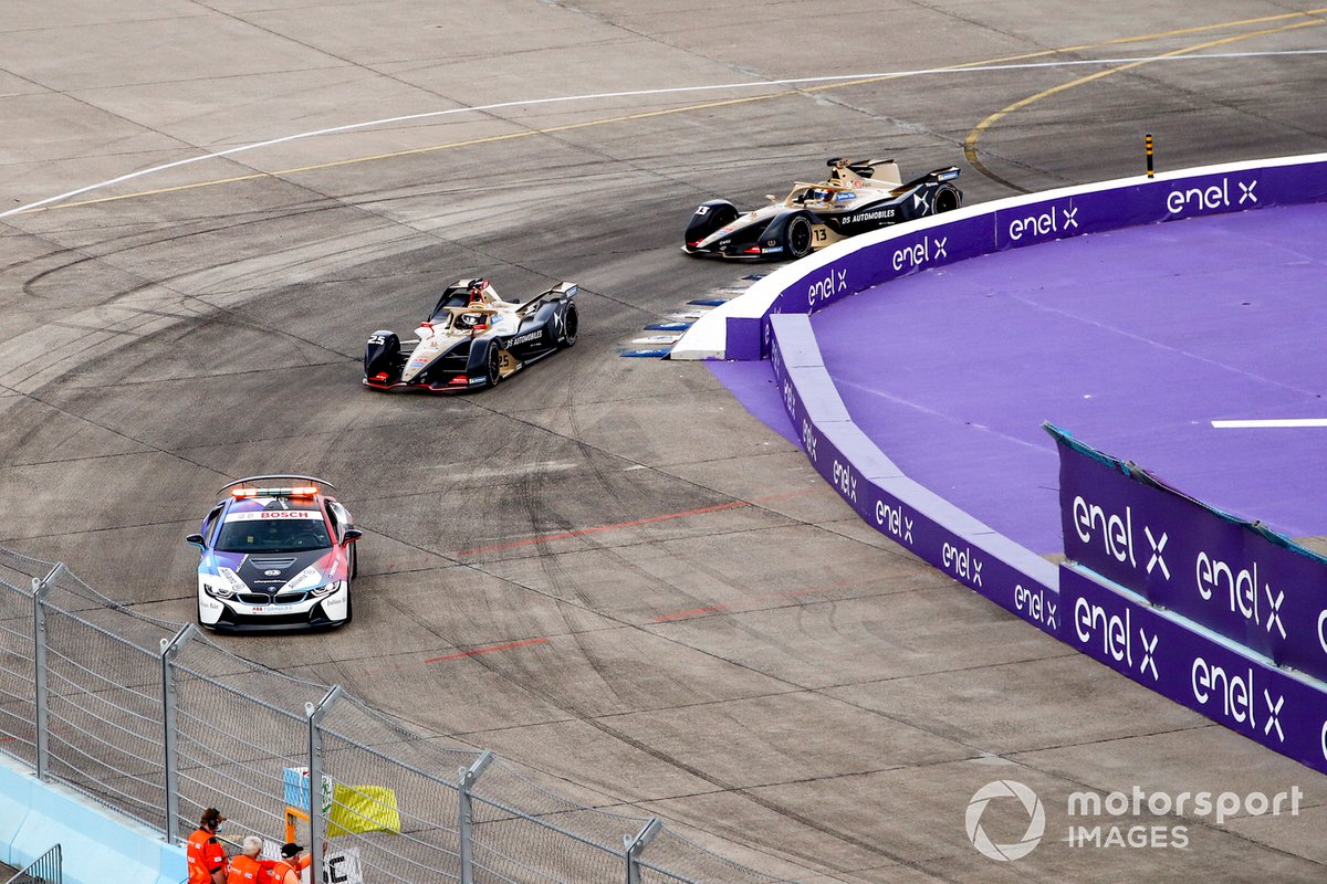 BMW i8 Safety Car lidera a Jean-Eric Vergne, DS Techeetah, DS E-Tense FE20, Antonio Felix da Costa, DS Techeetah