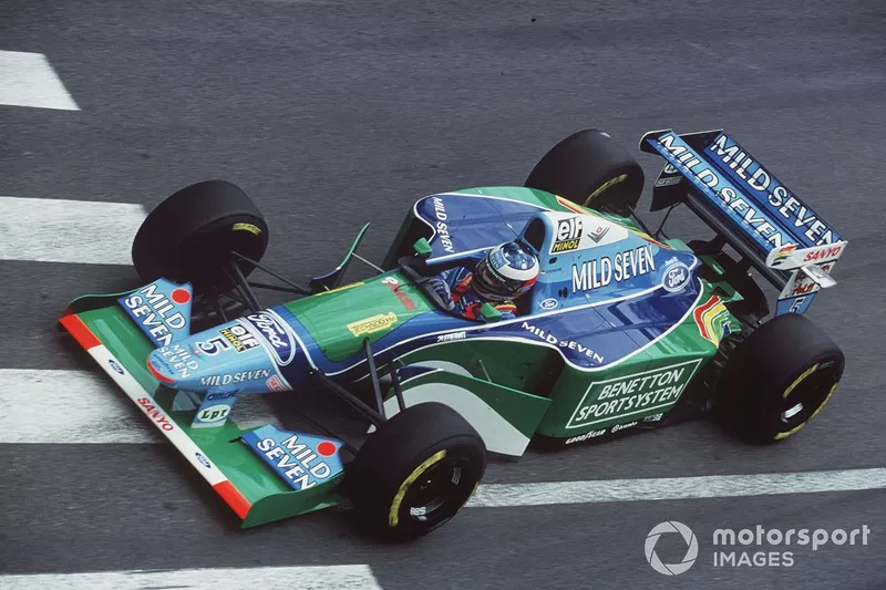 美しきF1マシン：「シューマッハー、フル参戦3年目で初のポール