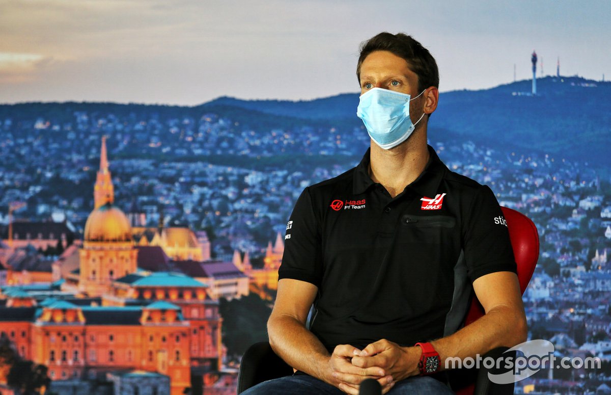 Romain Grosjean, Haas F1 in the press conference