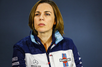 Claire Williams, Takım Patronu Vekili, Williams Racing basın toplantısında