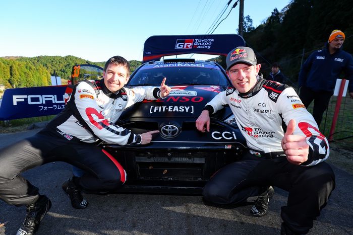 Zwycięzca Elfyn Evans, Scott Martin, Toyota Gazoo Racing WRT Toyota GR Yaris Rally1