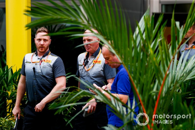 Pirelli staff in the Paddock