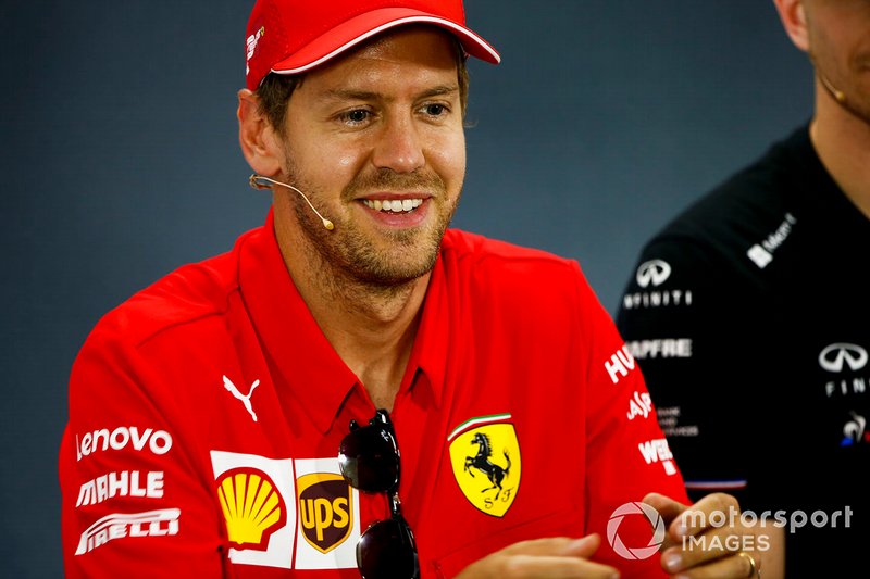 Sebastian Vettel, Ferrari in the Press Conference