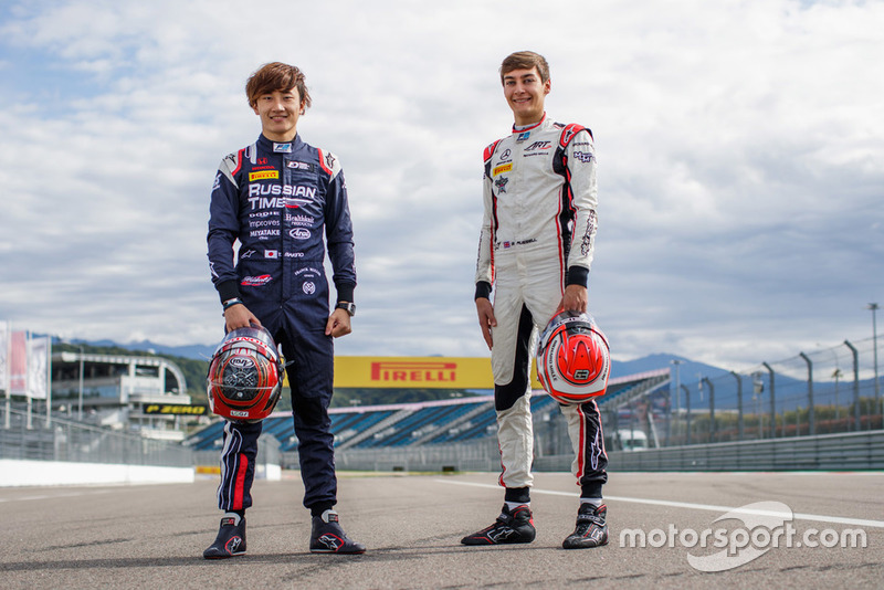 Les vainqueurs de Monza, Tadasuke Makino et George Russell
