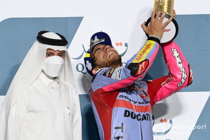 Podio: El ganador de la carrera Enea Bastianini, Gresini Racing