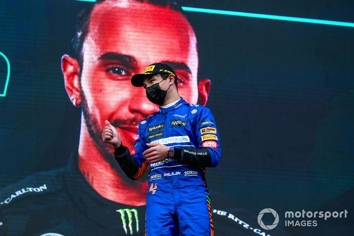 Podio: tercer lugar Lando Norris, McLaren