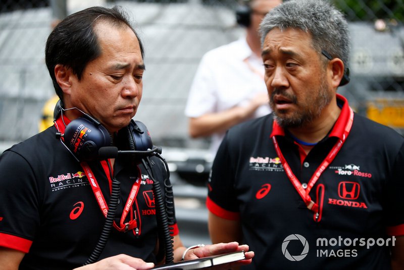 Toyoharu Tanabe, Direttore Tecnico F1, Honda, e Masashi Yamamoto, General Manager, Honda Motorsport