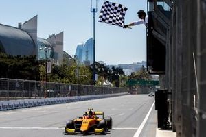 Jack Aitken, CAMPOS RACING crosses the line 