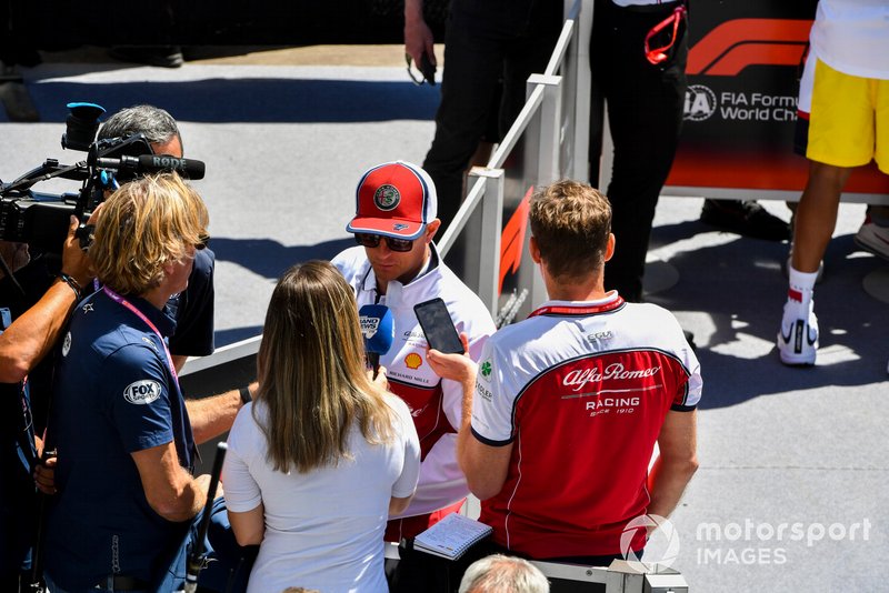 Kimi Raikkonen, Alfa Romeo Racing speaks to the media
