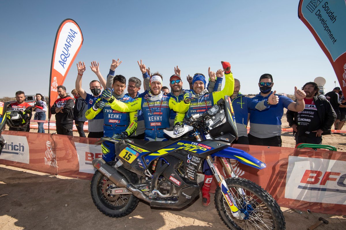 Lorenzo Santolino, Rui Goncalves, Harith Noah, Sherco TVS Rally Factory