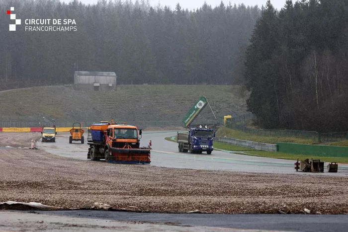 Obras em Spa-Francorchamps