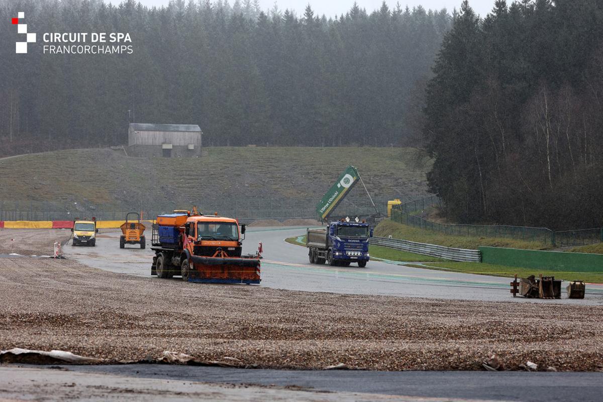 Obras en la pista de Spa-Francorchamps
