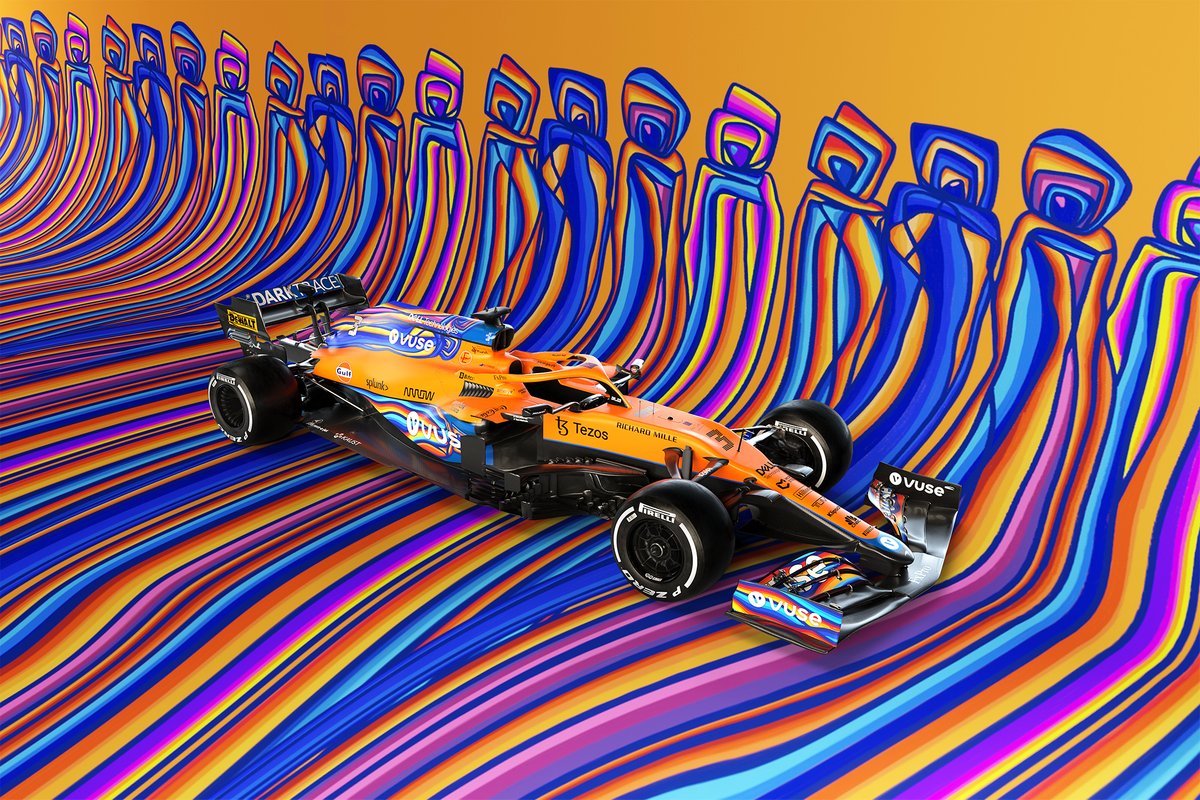 La livrée Art car de la McLaren MCL35M pour le GP d'Abu Dhabi