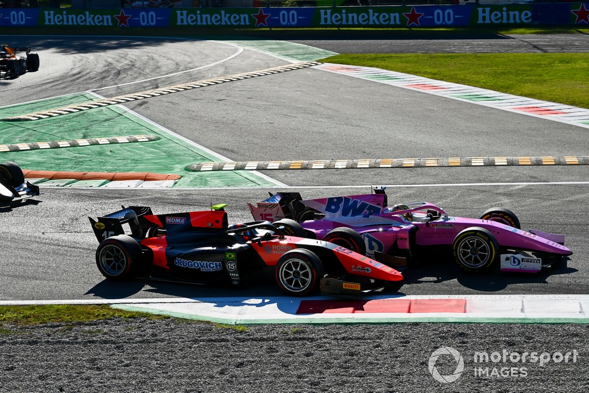 Felipe Drugovich, MP Motorsport e Artem Markelov, BWT HWA Racelab lottano