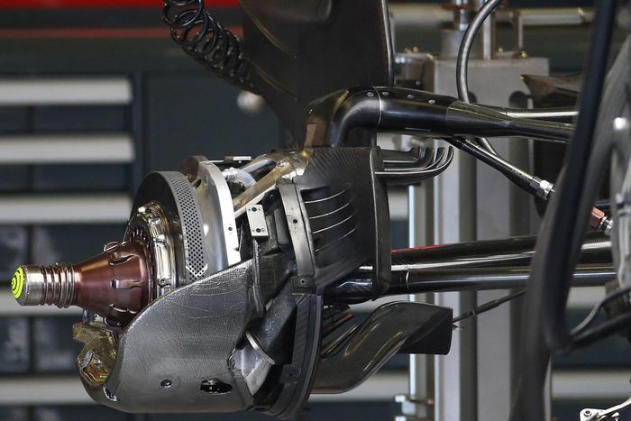 Detalle del freno del VF-20 de Haas