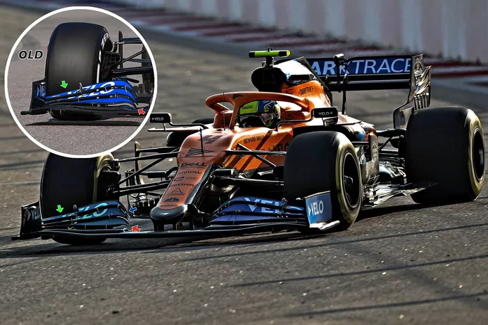 McLaren MCL35: asa dianteira