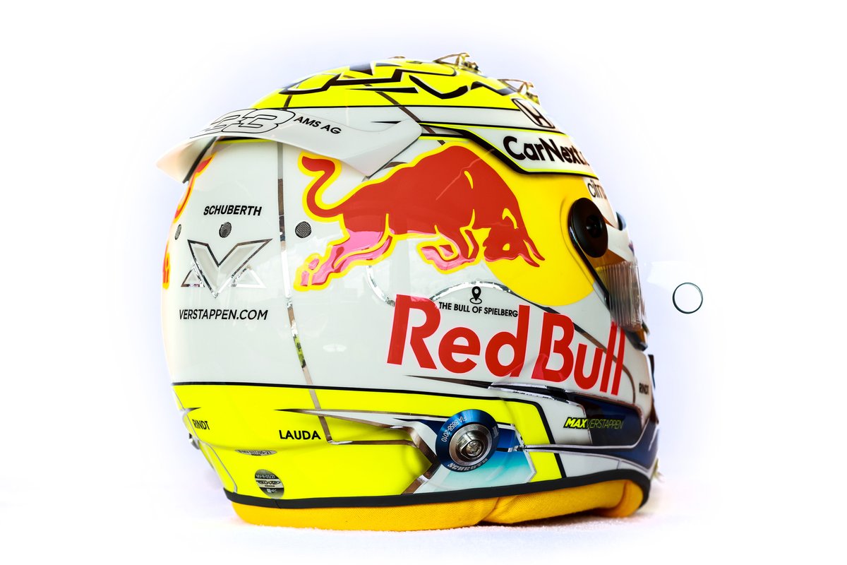 El casco de Max Verstappen, Red Bull Racing