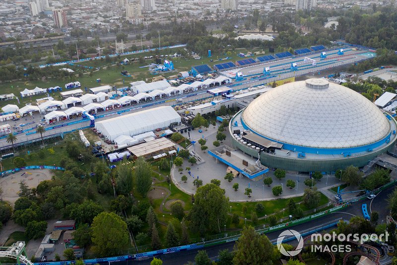 Vista aérea del circuito en Santiago