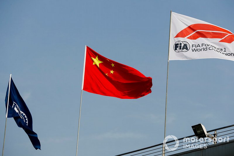 Banderas de la FIA, la F1 y China