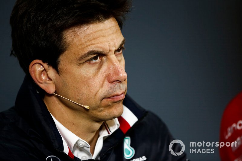 Toto Wolff, Executive Director (Business), Mercedes AMG, in the Friday Press Conference