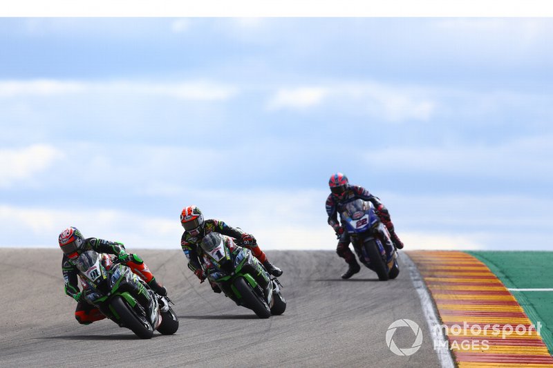 Leon Haslam, Jonathan Rea et Alex Lowes