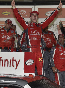 Ryan Reed, Roush Fenway Racing Ford, celebrates in Victory Lane