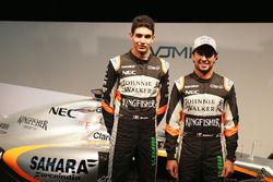 (L to R): Esteban Ocon, Sahara Force India F1 Team with team mate Sergio Perez, Sahara Force India F