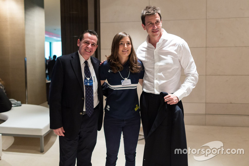 Tatiana Calderón, Toto Wolff, Mercedes AMG F1 Director de Motorsport