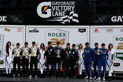 Podium: Race winner #10 Wayne Taylor Racing Cadillac DPi: Ricky Taylor, Jordan Taylor, Max Angelelli