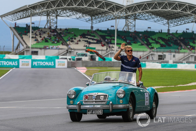 Marcus Ericsson, Sauber on the drivers parade