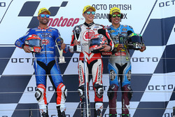Podium : le vainqueur Takaaki Nakagami, Idemitsu Honda Team Asia, le deuxième Mattia Pasini, Italtrans Racing Team, le troisième Franco Morbidelli, Marc VDS