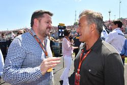 Paul Hembery, Pirelli Motorsport Director and Jean Alesi, on the grid