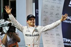 Wereldkampioen Nico Rosberg, Mercedes AMG F1 op het podium
