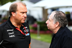 Robert Fernley, Sahara Force India F1 Team Deputy Team Principal with Jean Todt, FIA President