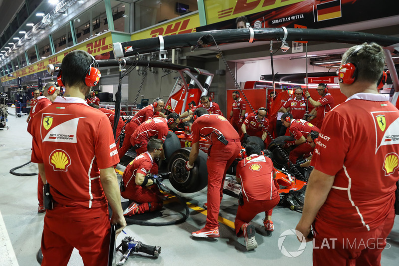Ferrari practice pit stops